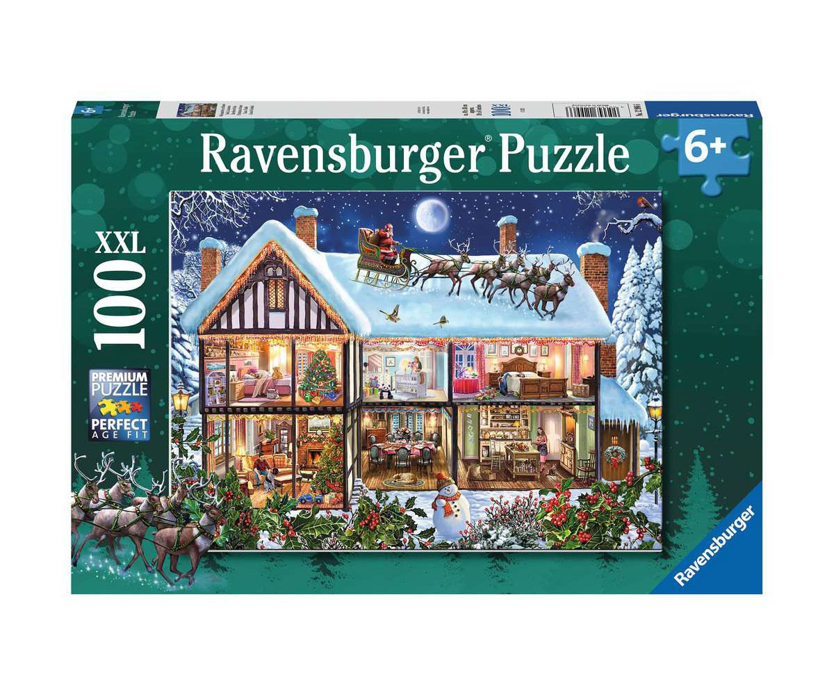 Ravensburger 12996 - Пъзел 100 XXL елемента - Коледа у дома