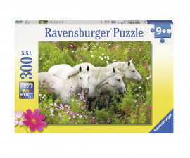 Ravensburger 13218 - Пъзел 300 елемента - Бели коне