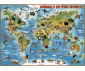 Ravensburger 13257 - Пъзел 300 ел. XXL - Животинска карта на света thumb 2