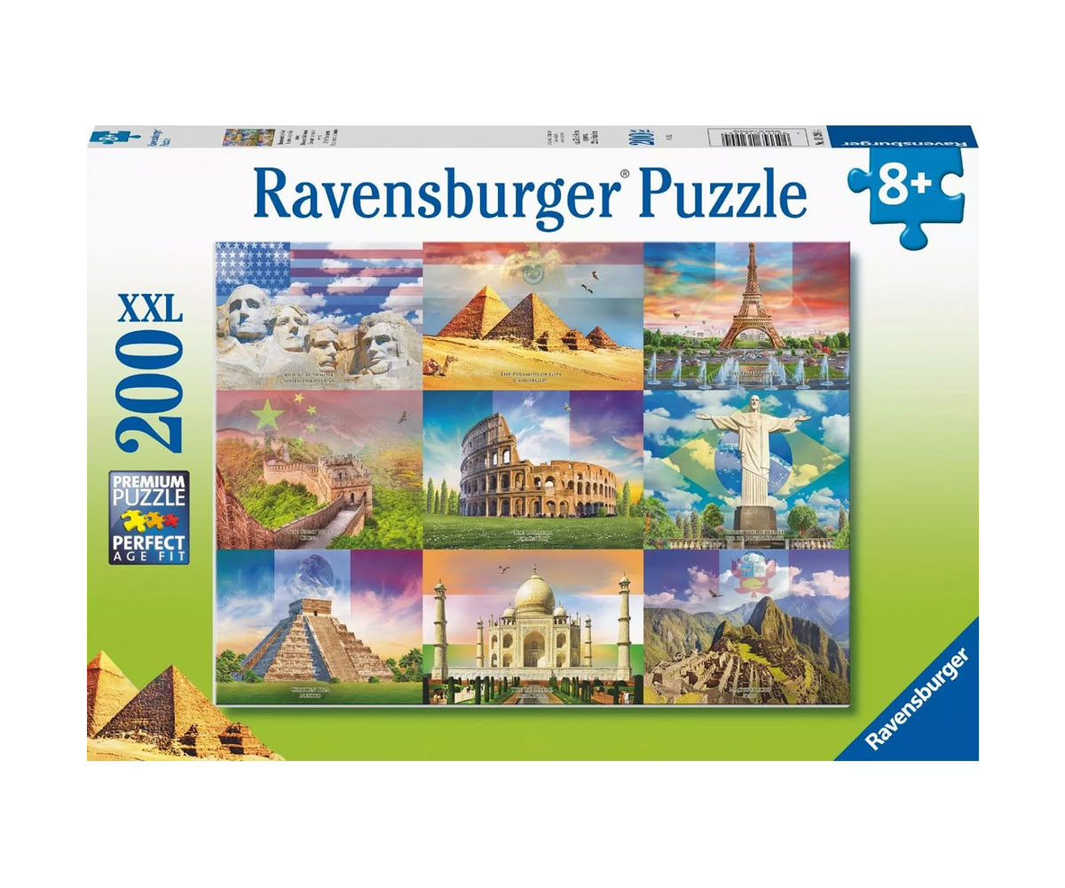 Ravensburger 13290 - Пъзел Ravensburger 200 ел. XXL - Паметници