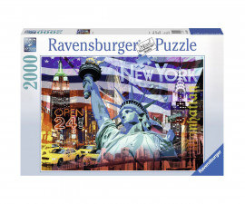 Ravensburger 16687 - Пъзел 2000 елемента - Ню Йорк Колаж