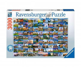 Ravensburger 17080 - Пъзел 3000 елемента - 99 красиви места от Европа