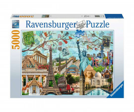Ravensburger 17118 - Пъзел 5000 елемента - Голям град колаж