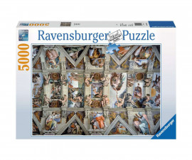 Ravensburger 17429 - Пъзел 5000 елемента - Микеланджело Систинската капела