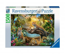 Ravensburger 17435 - Пъзел 1500 елемента - Леопарди в джунглата