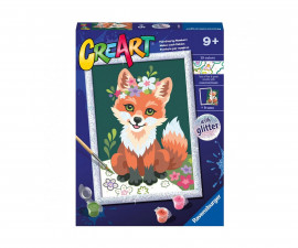 Ravensburger 23725 - Рисувателна галерия CreArt - Лисица с цветя