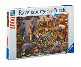Ravensburger 17037 - Пъзел 3000 елемента - Животни в Африка