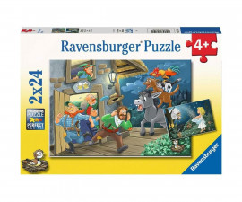 Ravensburger 05719 - Пъзел 2x24 елемента - Време за приказки