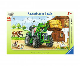 Ravensburger 06044 - Пъзел 15 парчета - Трактор във фермата