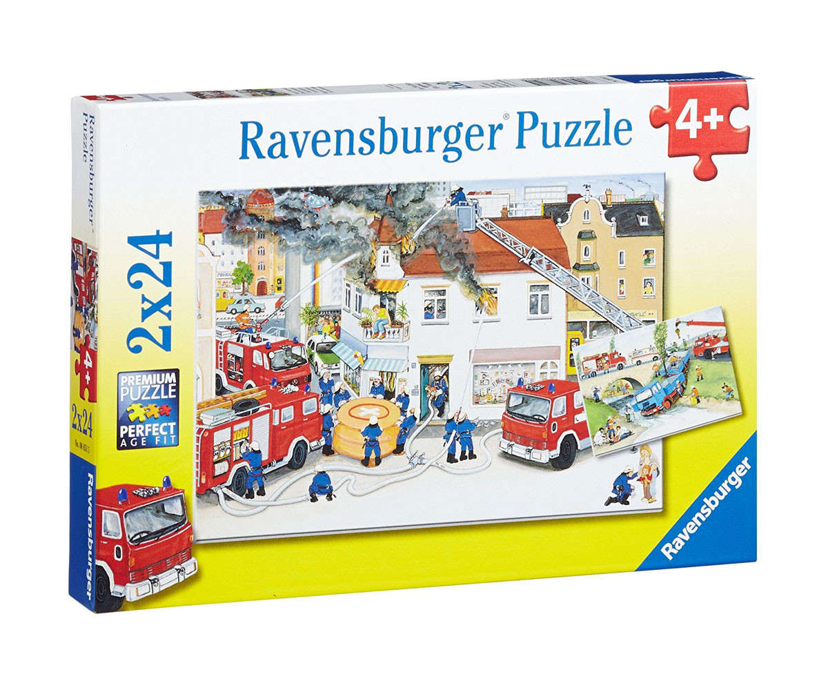 Ravensburger 8851 - Пъзел 2х24 елемента - Пожарникари