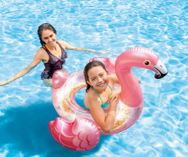 детски надуваем пояс за плуване Фламинго с брокат Интекс