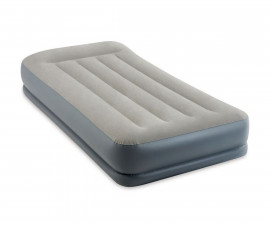 Надуваеми легла и матраци Comfort Rest INTEX 64116NP - Twin Pillow Rest Mid-Rise Airbed W/ Fiber-Tech Bip (w/220-240V Built-in Pump)