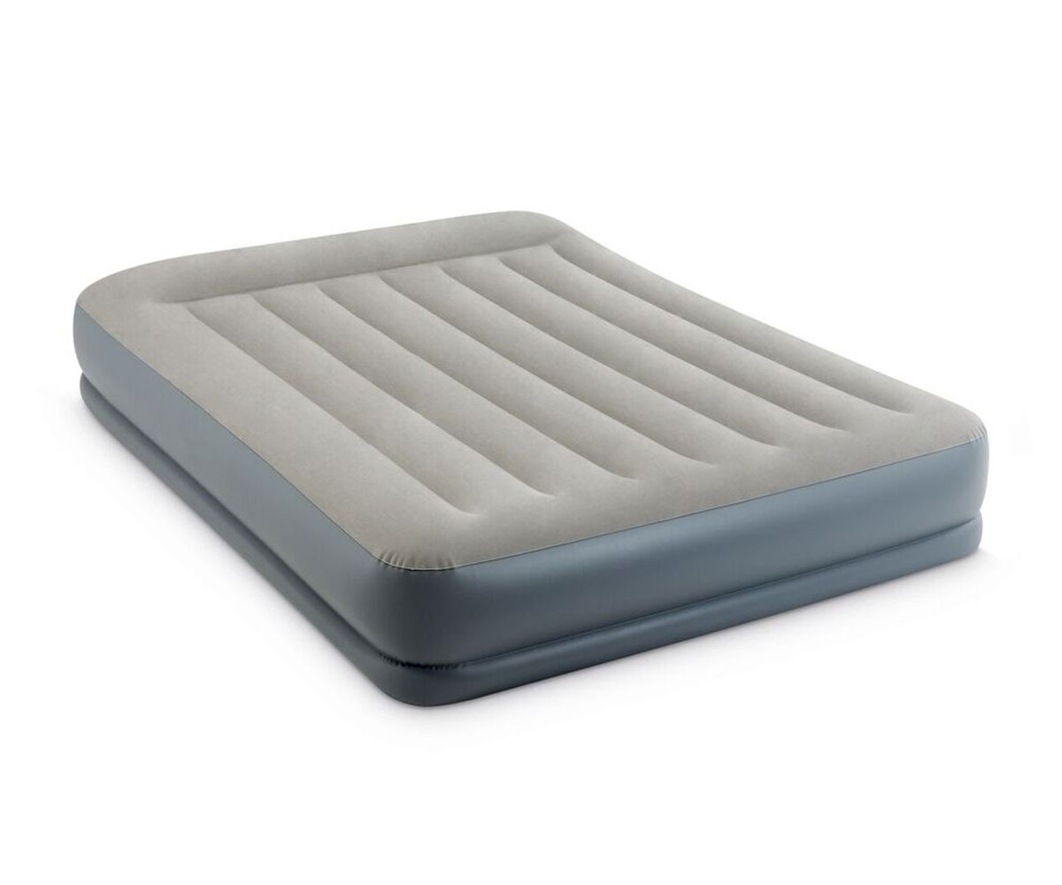 Надуваеми легла и матраци Comfort Rest INTEX 64118 - Queen Mid-Rise Airbed With Fiber-Tech Bip (w/220-240V Built-in Pump)