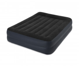 Надуваеми легла и матраци Comfort Rest INTEX 64124 - Queen Pillow Rest Raised Airbed (w/220-240V Built-in Pump)