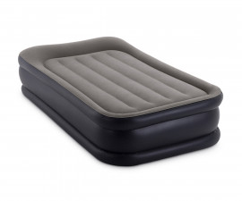 Надуваеми легла и матраци Comfort Rest INTEX 64132NP - Twin Deluxe Pillow Rest Airbed W/Fiber-Tech Bip (w/220-240V Built-in Pump)