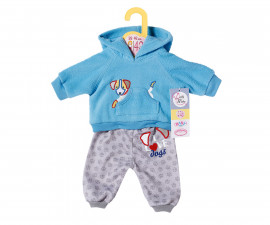 Zapf Creation 871324 - Dolly Moda for BABY Born/Baby Annabell Doll Joggingsuit Blue, Dog 43 cm