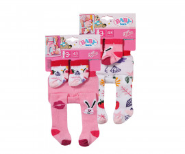 Zapf Creation 836064 - BABY Born® Tights & Socks, 2 ass. 43cm