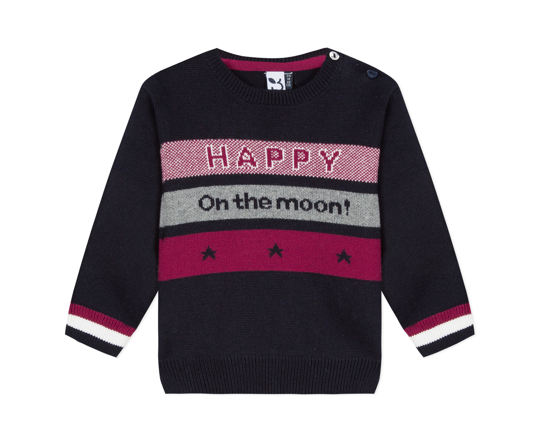 Детски пуловер 3Pommes 3P18023-46, за момче на възраст 6 м. - 4 г.