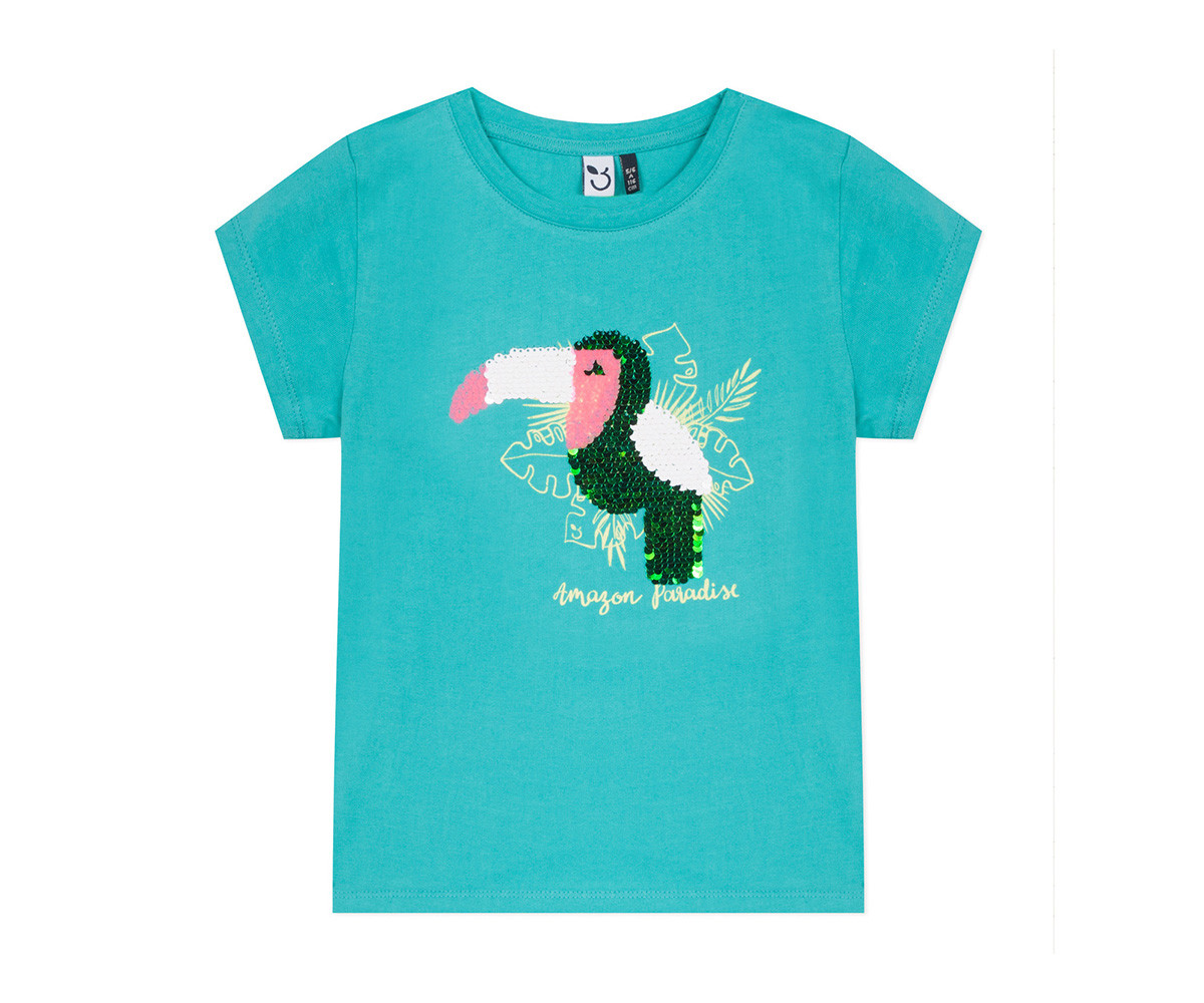 Детска тениска с къс ръкав 3Pommes 3Q10034-55, за момиче на възраст 4-14 г.