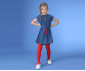 дънкова рокля с къс ръкав марка Z с фабричен № 1N30061-44, за момиче за възраст 6 г. thumb 5