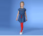 дънкова рокля с къс ръкав марка Z с фабричен № 1N30061-44, за момиче за възраст 2-14 г. thumb 4