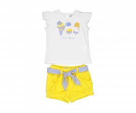 Детски комплект блуза с къси панталони Birba 89003-11A, момиче, 6-24 м.