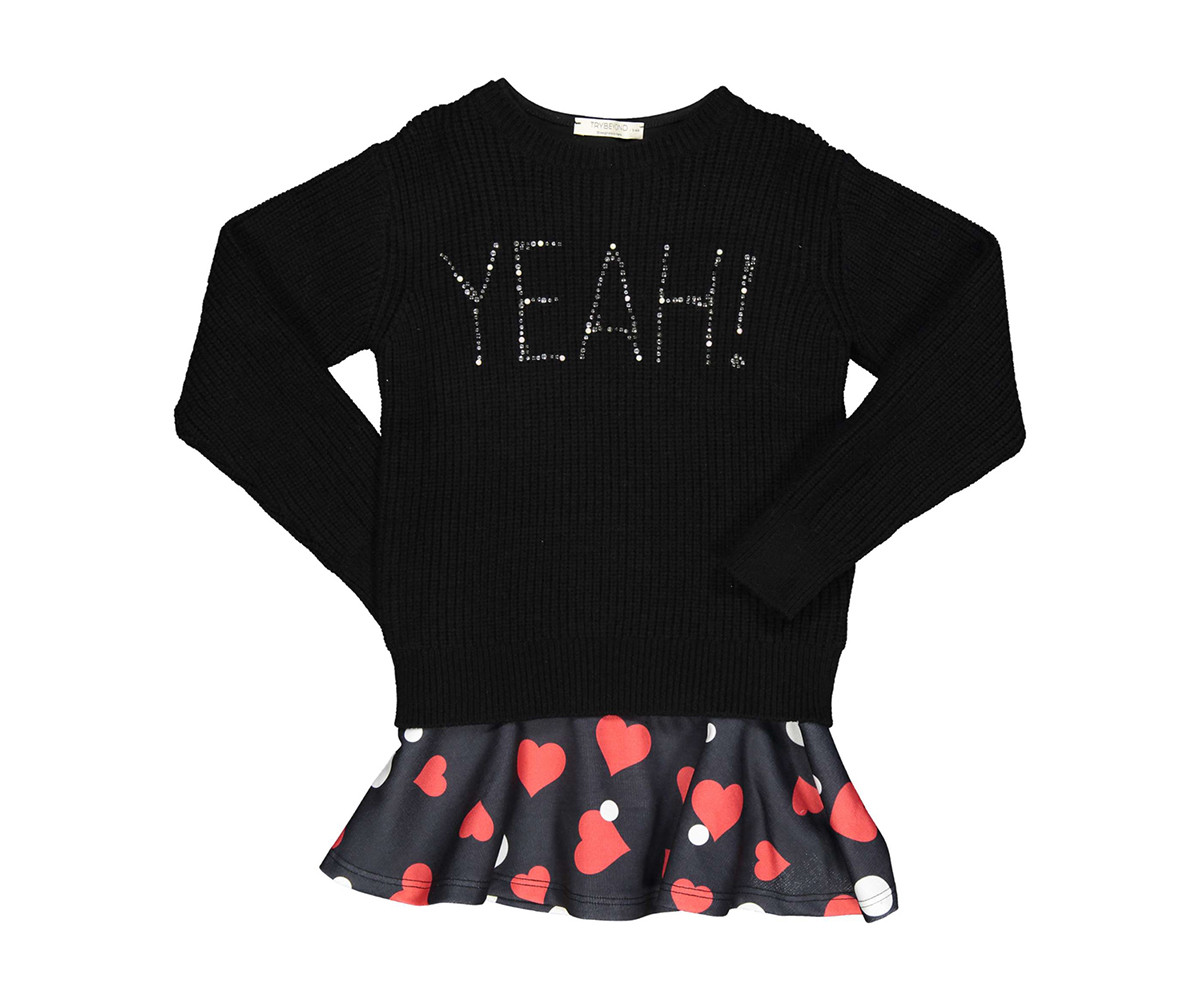 Детски комплект рокля с пуловер Трибеонд 99974-10A, момиче, 3-9 г.