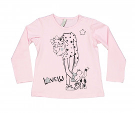 Детска блуза с дълъг ръкав Birba Everyday Lovely Pink 34031-56C за момиче, 6-30 м.