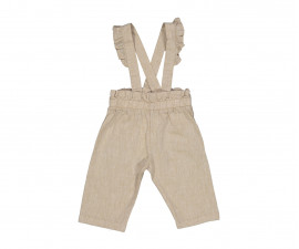 Mini Birba Romance 82006-91Y - Ленен панталон с презрамки, момиче, 3-24 м.