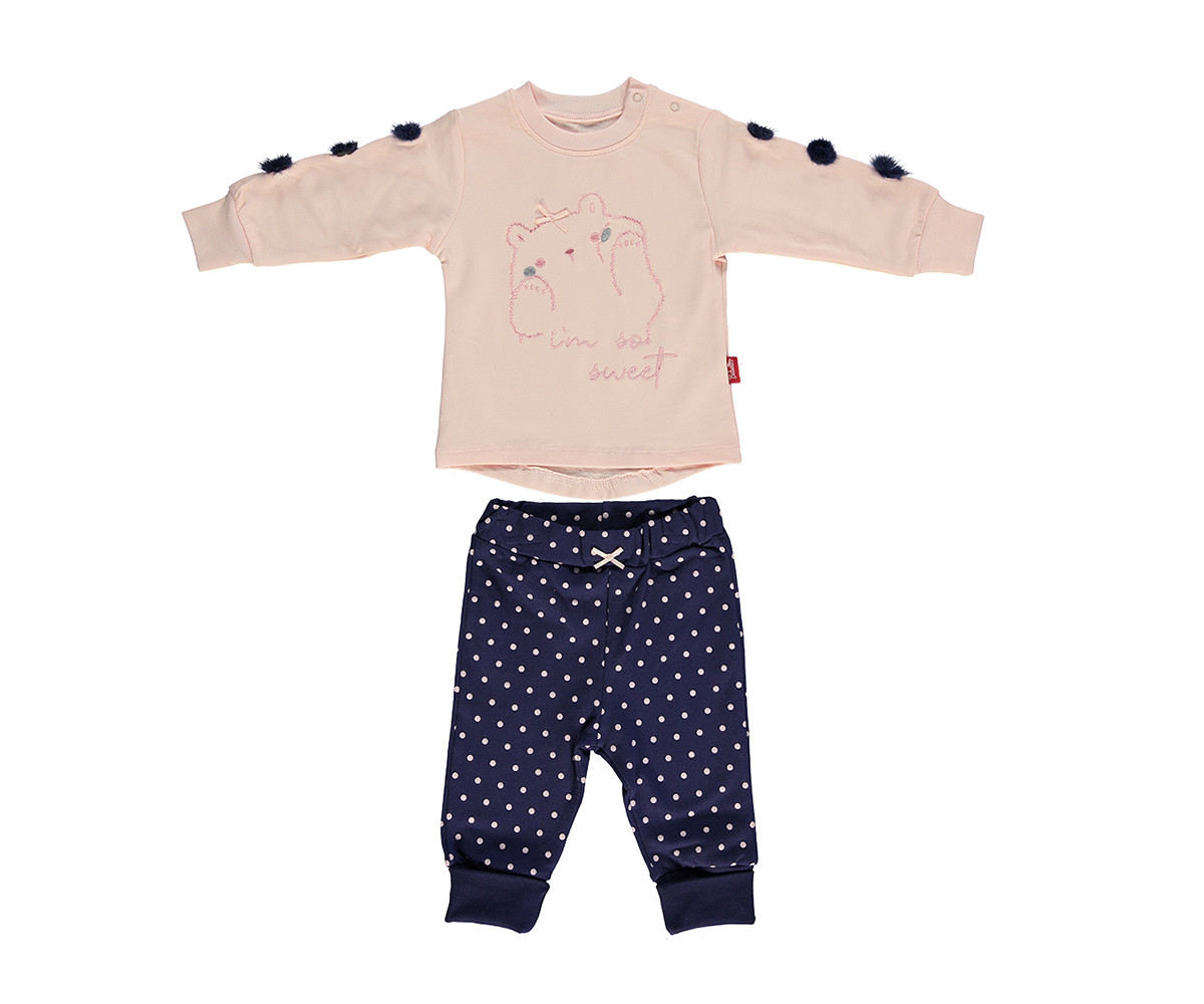 бебешки комплект блуза с панталон So Sweety, марка Bebetto, фабр.№ K2695b, момиче, 6-24 м.
