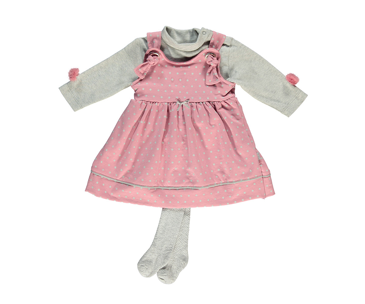бебешки комплект рокля, блуза и чорапогащник So Sweety, марка Bebetto, фабр.№ K2696, момиче, 6-24 м.