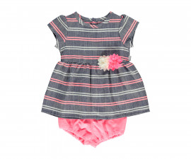 Bebetto Shiny Heart Weaving Baby 2 Pcs Set (Dresses+Underwear) - K3061