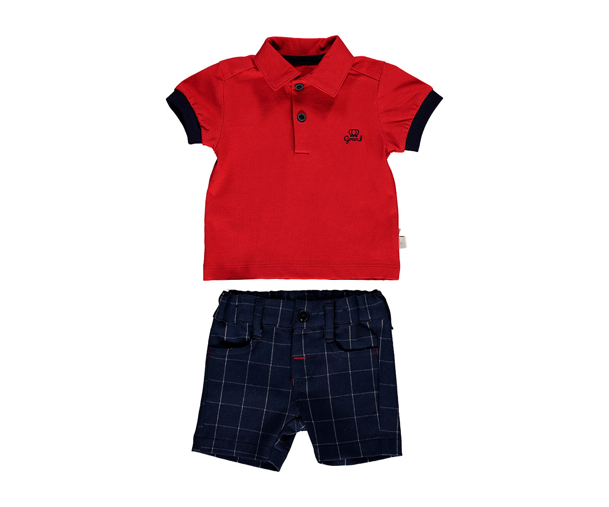 Bebetto Stylish Boy Weaving Baby 2 Pcs Set (T-Shirt+Pants Short) - K3125