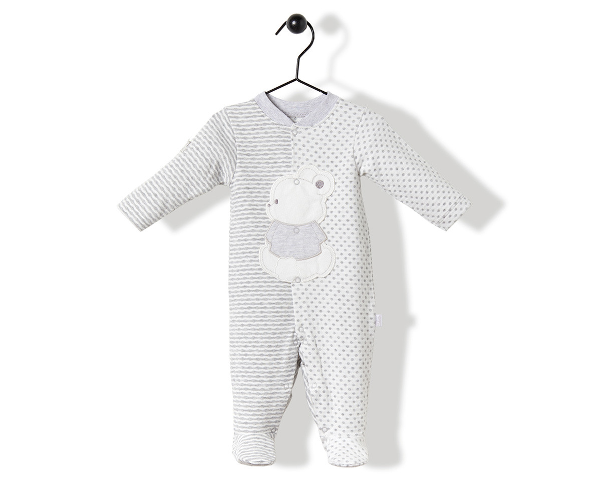 Bebetto Always Together Quilted Baby Romper W/Feet - K3221