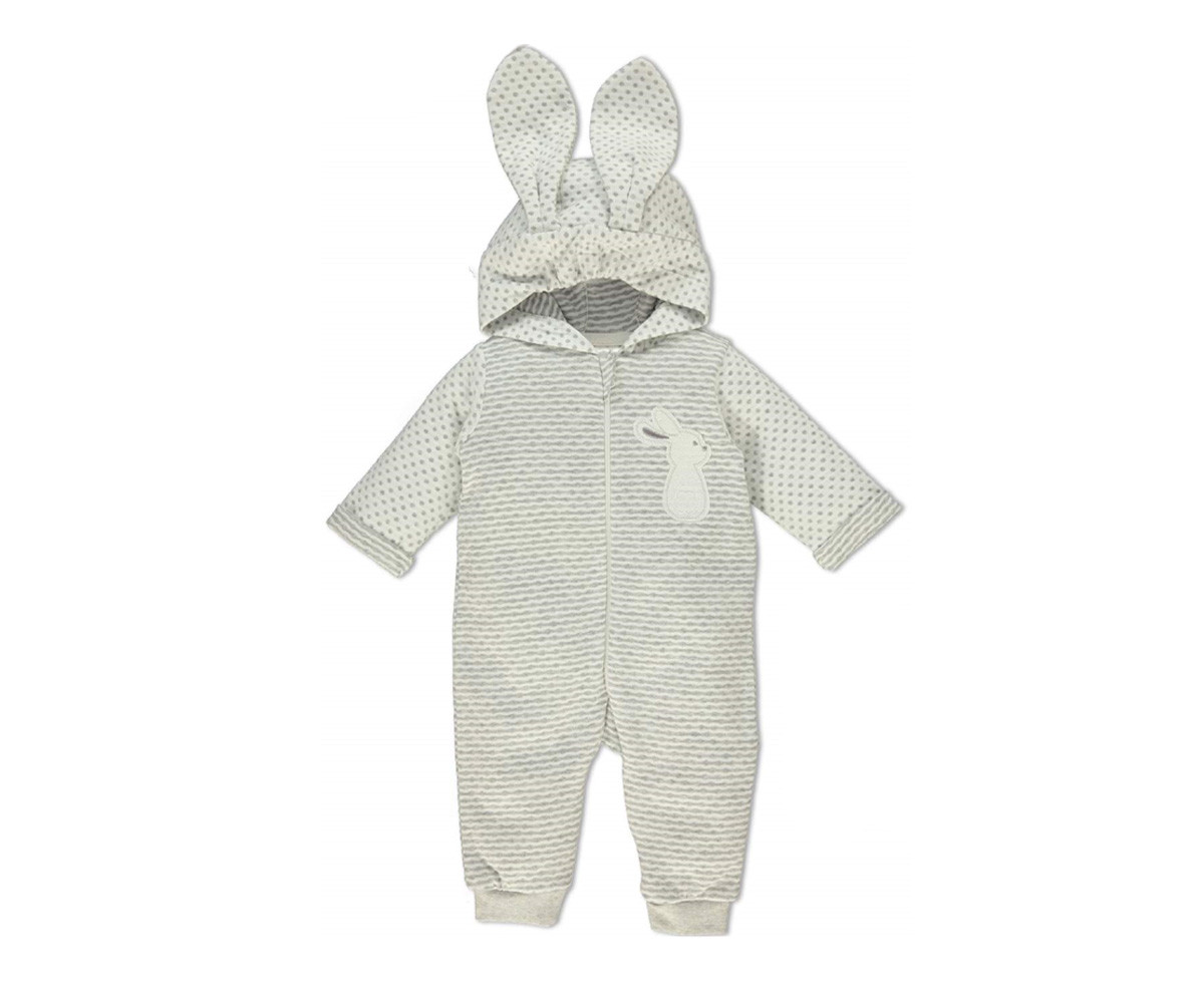 Bebetto Always Together Quilted Baby Romper W/Hood W/O Feet - K3222