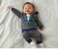 Bebetto Mommy’s Dinosaur Cotton Baby 3 Pcs Set (Cardigan+Sweatshirt+Pants) - K3249 thumb 2