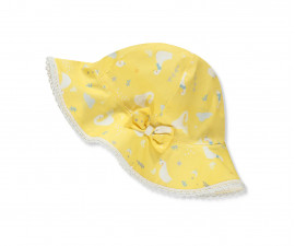 Детски дрешки марка Bebetto - Лятна шапка Kind Duck C1062Y, момиче, жълта, 9-36 м.