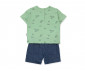 Детски дрешки марка Bebetto - Комплект тениска и дънкови бермуди Let's be Friend K4288G, момче, зелен, 24-36 м. thumb 2