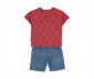 Детски дрешки марка Bebetto - Комплект тениска и дънкови бермуди Let's be Friend K4288R, момче, червен, 18-24 м. thumb 2