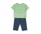 Детски дрешки марка Bebetto - Комплект тениска с къс ръкав и дънки Let's be Friend K4290G, момче, зелен, 24-36 м. thumb 2