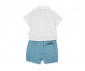 Детски дрешки марка Bebetto - Комплект риза къс ръкав, вратовръзка и к. панталони Sailboats K4397, момче, 3-24 м. thumb 2