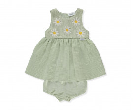 Детски дрешки марка Bebetto - Комплект рокля без ръкав и гащички Ethnic Daisy K4383, момиче, 6-36 м.