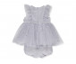 Детски дрешки марка Bebetto - Комплект рокля без ръкав и гащички Lucky Girl K4403G, момиче, сив, 6-36 м. thumb 2