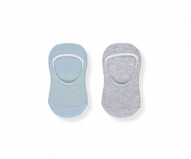 Детски дрешки марка Bebetto - Чорапки терлици 2 чифта Cute Spring S627BG, унисекс, сини-сиви, 0-36 м.