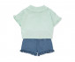Детски дрешки марка Bebetto - Комплект риза с къс ръкав и дънкови шорти Crispy Plants K4317, момиче, 5 г. thumb 2