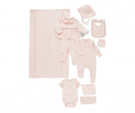 Детски дрешки марка Bebetto - Комплект за изписване 10 части Sweet Ballerins Z908P, момиче, розов, 0-3 м.