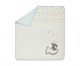 Детски дрешки марка Bebetto - Бебешко памучно одеяло Sleepy Cute B807B, момче, синьо, 80х85 см.