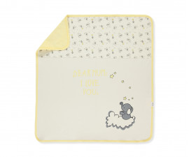 Детски дрешки марка Bebetto - Бебешко памучно одеяло Sleepy Cute B807Y, унисекс, жълто, 80х85 см.