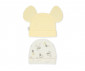 Детски дрешки марка Bebetto - Бебешка памучна шапка 2 бр. Sleepy Cute C1037Y, унисекс, жълта, 0-6 м., 43 см. thumb 2