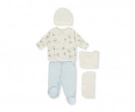 Детски дрешки марка Bebetto - Комплект за изписване на недоносени бебета 5 части Sleepy Cute Z894, момче, 0-1 м., ръст: 50 см.
